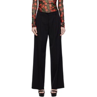 Dolce&Gabbana Black Pleated Trousers 232003F087007