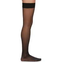 Dolce&Gabbana Black Thigh Socks 232003F076000