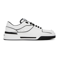 Dolce&Gabbana White & Black New Roma Sneakers 241003M237011
