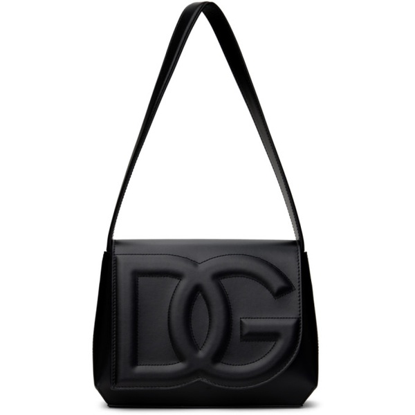 돌체앤가바나 Dolce&Gabbana Black Logo Shoulder Bag 241003F048014