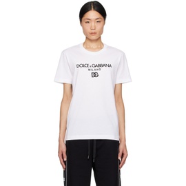 Dolce&Gabbana White DG T-Shirt 241003M213000