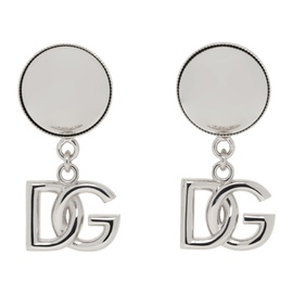 Dolce&Gabbana Silver Kim Kardashian 에디트 Edition DG Logo Earrings 241003F022011