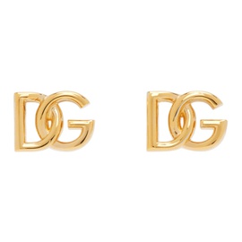 Dolce&Gabbana Gold Logo Stud Earrings 241003F022008