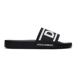 Dolce&Gabbana Black Beachwear Slides 241003M234001