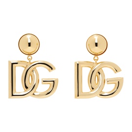 Dolce&Gabbana Gold Clip-On Logo Earrings 241003F022001