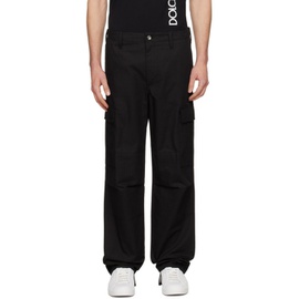 Dolce&Gabbana Black Drawstring Cargo Pants 241003M191001