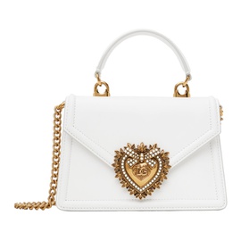 Dolce&Gabbana White Small Devotion Bag 241003F046002