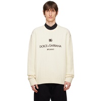 Dolce&Gabbana 오프화이트 Off-White Girocollo Sweater 241003M201002