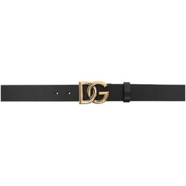 Dolce&Gabbana Black Cintura Logata Belt 241003M131007