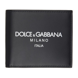 Dolce&Gabbana Black Calfskin Logo Wallet 241003M164003