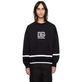 Dolce&Gabbana Black Striped Sweatshirt 241003M204000