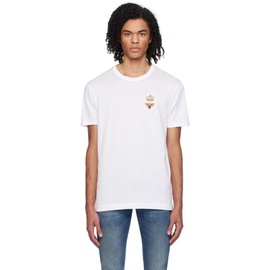 Dolce&Gabbana White Applique T-Shirt 241003M213015