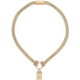 Dolce&Gabbana Beige Marina Cord Necklace 241003M145001