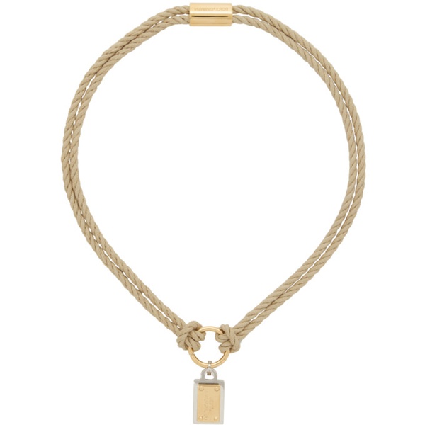  Dolce&Gabbana Beige Marina Cord Necklace 241003M145001