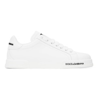 Dolce&Gabbana White Leather Sneakers 241003M237018