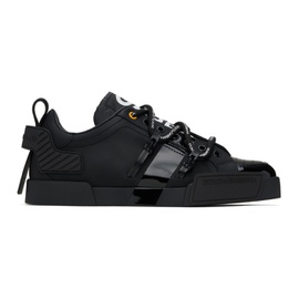 Dolce&Gabbana Black Portofino Sneakers 241003M237029