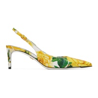 Dolce&Gabbana Yellow Slingback Heels 241003F122006