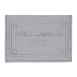 Dolce&Gabbana Gray Calfskin Card Holder 241003M163005