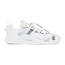 Dolce&Gabbana White Mixed-Material NS1 Sneakers 241003M237030