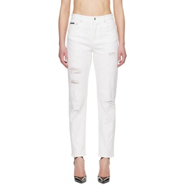 Dolce&Gabbana White Distressed Jeans 241003F069000