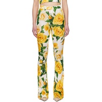 Dolce&Gabbana White & Yellow Floral Leggings 241003F087000