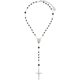 Dolce&Gabbana Silver Rosary Cross Necklace 241003F023006
