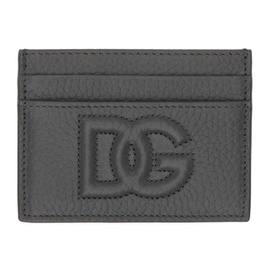 Dolce&Gabbana Gray DG Logo Card Holder 241003M163012
