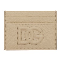 Dolce&Gabbana Beige DG Logo Card Holder 241003M163013