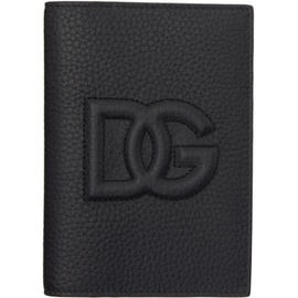 Dolce&Gabbana Black DG Logo Passport Holder 241003M164013