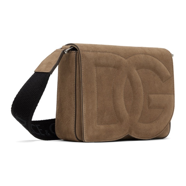  Dolce&Gabbana Brown Medium DG Logo Crossbody Bag 241003M170005