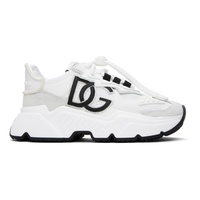 Dolce&Gabbana White Mixed-Material Daymaster Sneakers 241003F128013