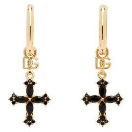 Dolce&Gabbana Gold Small Cross Earrings 241003F022019