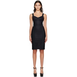 Dolce&Gabbana Black Corset-Style Midi Dress 232003F054000