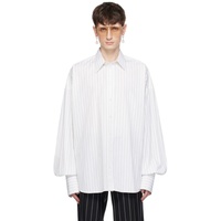 Dolce&Gabbana White & Black Martini-Fit Shirt 241003M192024