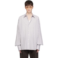 Dolce&Gabbana White & Brown Super Oversize Shirt 241003M192026