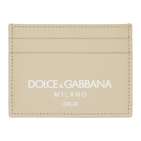 Dolce&Gabbana Beige Printed Card Holder 232003M163003