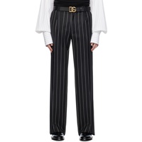 Dolce&Gabbana Black Straight-Leg Trousers 241003M191013