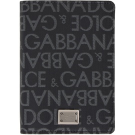 Dolce&Gabbana Gray Coated Jacquard Passport Holder 241003M164005