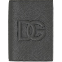 Dolce&Gabbana Gray Embossed Passport Holder 241003M164014