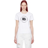 Dolce&Gabbana White Interlock T-Shirt 241003F110003