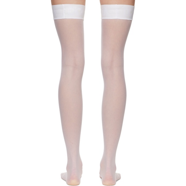  Dolce&Gabbana White Thigh Socks 241003F076001