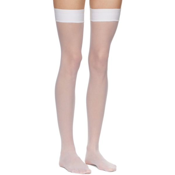  Dolce&Gabbana White Thigh Socks 241003F076001