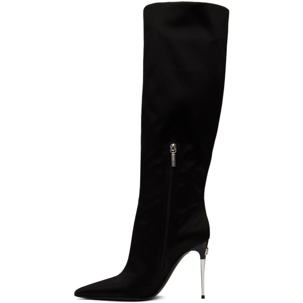  Dolce&Gabbana Black Satin Tall Boots 241003F115001