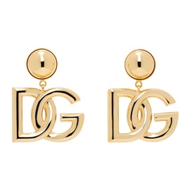 Dolce&Gabbana Gold DG Logo Clip-On Earrings 232003F022004