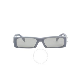 돌체앤가바나 Dolce & Gabbana Light Grey Mirror Silver Rectangular Mens Sunglasses DG4444 30906G 55
