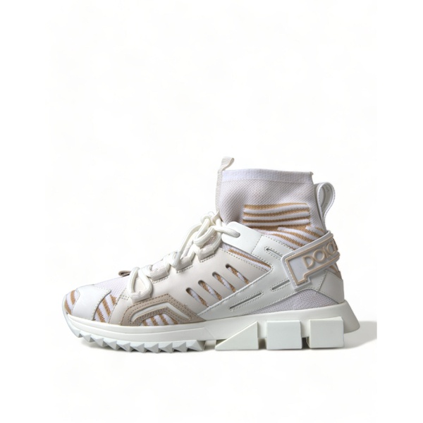 돌체앤가바나 돌체앤가바나 Dolce & Gabbana Elegant Sorrento Slip-On Sneakers in White and Womens Beige 7206152831108