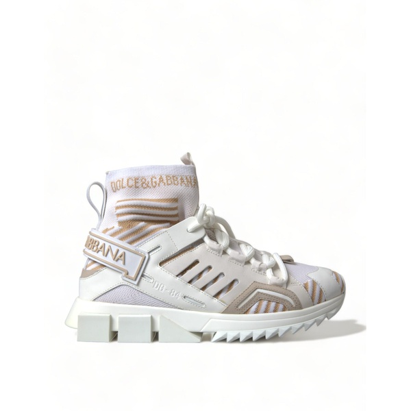 돌체앤가바나 돌체앤가바나 Dolce & Gabbana Elegant Sorrento Slip-On Sneakers in White and Womens Beige 7206152831108