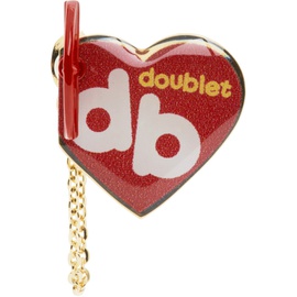 더블렛 Doublet Gold & Red Heart Shape Single Earring 232038F022000