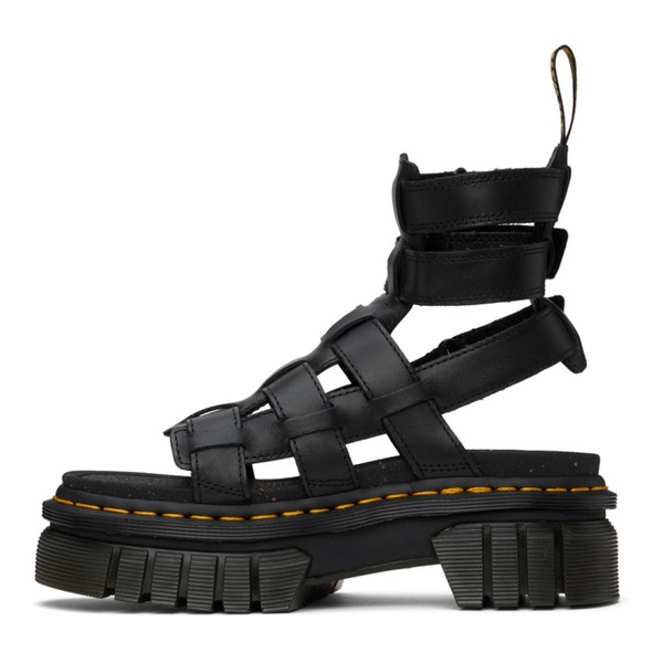닥터마틴 닥터마틴 Dr. Martens Black Ricki Leather Platform Gladiator Sandals 241399F125001