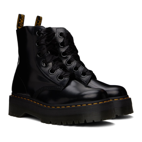닥터마틴 닥터마틴 Dr. Martens Black Molly Leather Platform Boots 242399F113042